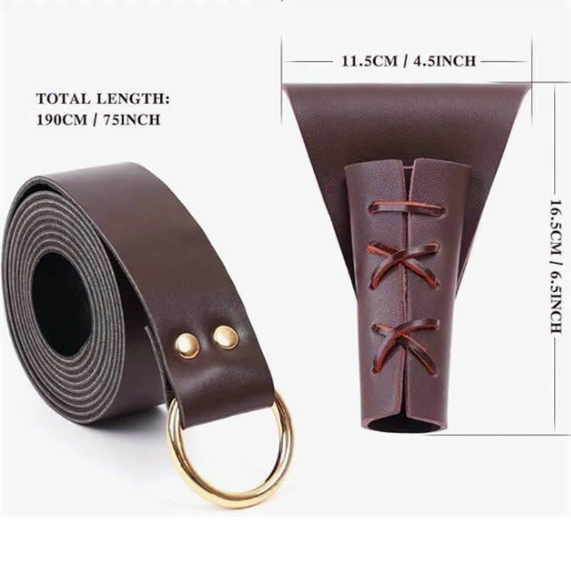 Средневековый кожаный кобура для меча рыцаря на Хэллоуин, ретро-комбинированная кобура для меча и ремня в средневековом стиле