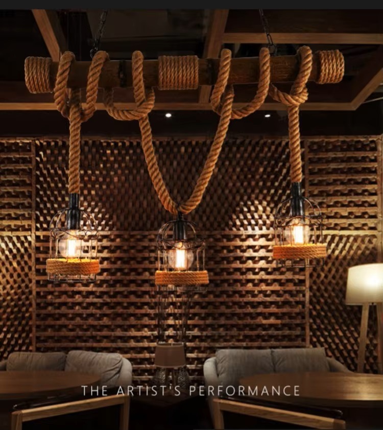 Lámpara de viento industrial retro bar de hierro forjado restaurante cafetería mesa de comedor lámpara de escritorio de la personalidad creativa tubería lámpara de caña