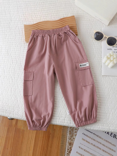 New Spring and Autumn Season Outerwear Casual Pants for Boys and Girls, 2025 Work Pants for Young Children, Loose Casual Pants for Wholesale