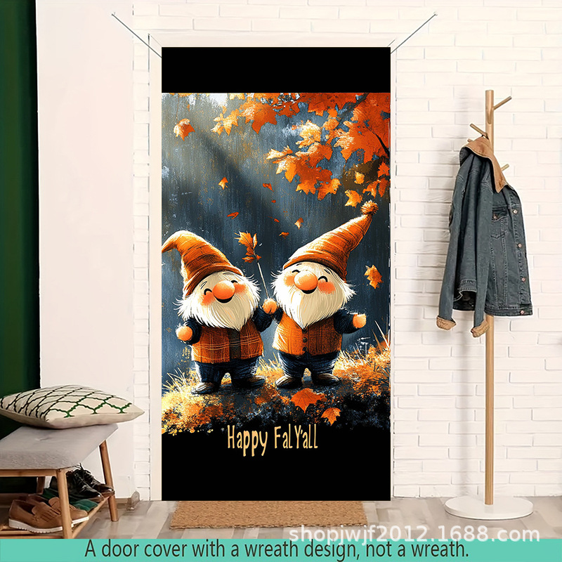 TEM Amazon transfronterizo nueva decoración de la cubierta de la puerta de Navidad rojo Santa Claus regalo cubierta de la puerta ambiente festivo fiesta