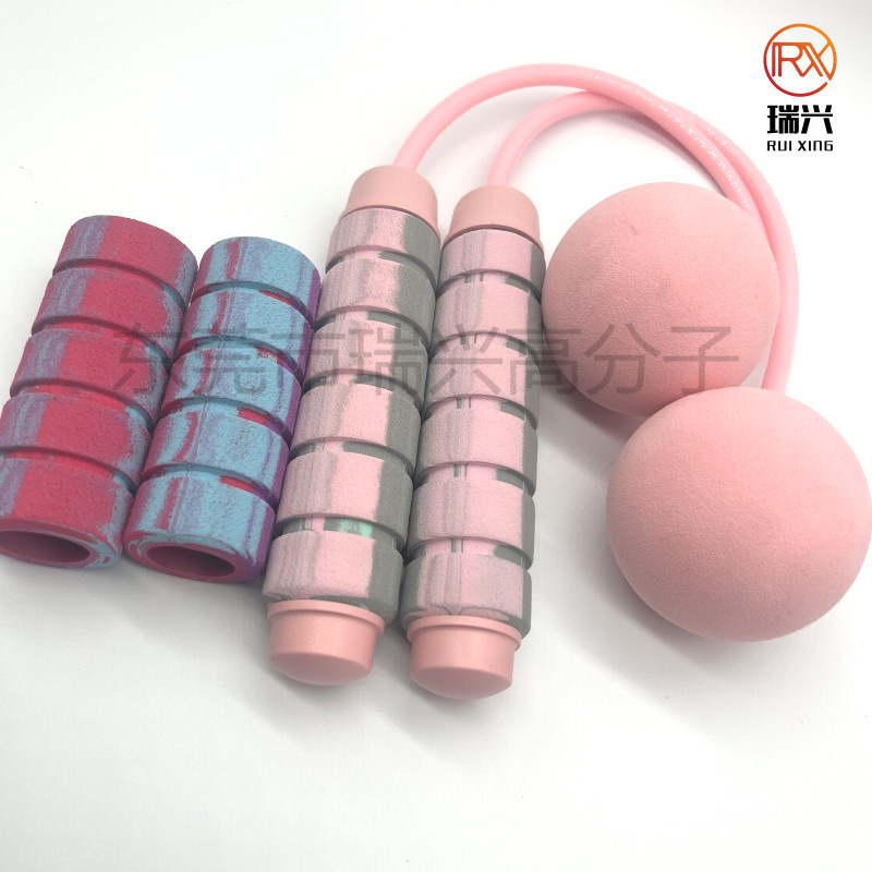 无绳跳绳负重球运动健身室内两用无线跳绳橡胶管儿童学生跳绳把套