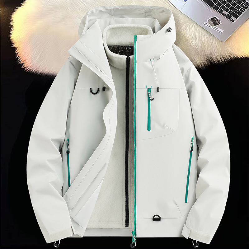 冲锋衣定制男女款三合一可拆卸户外旅行露营登山服企业团体工作服|undefined
