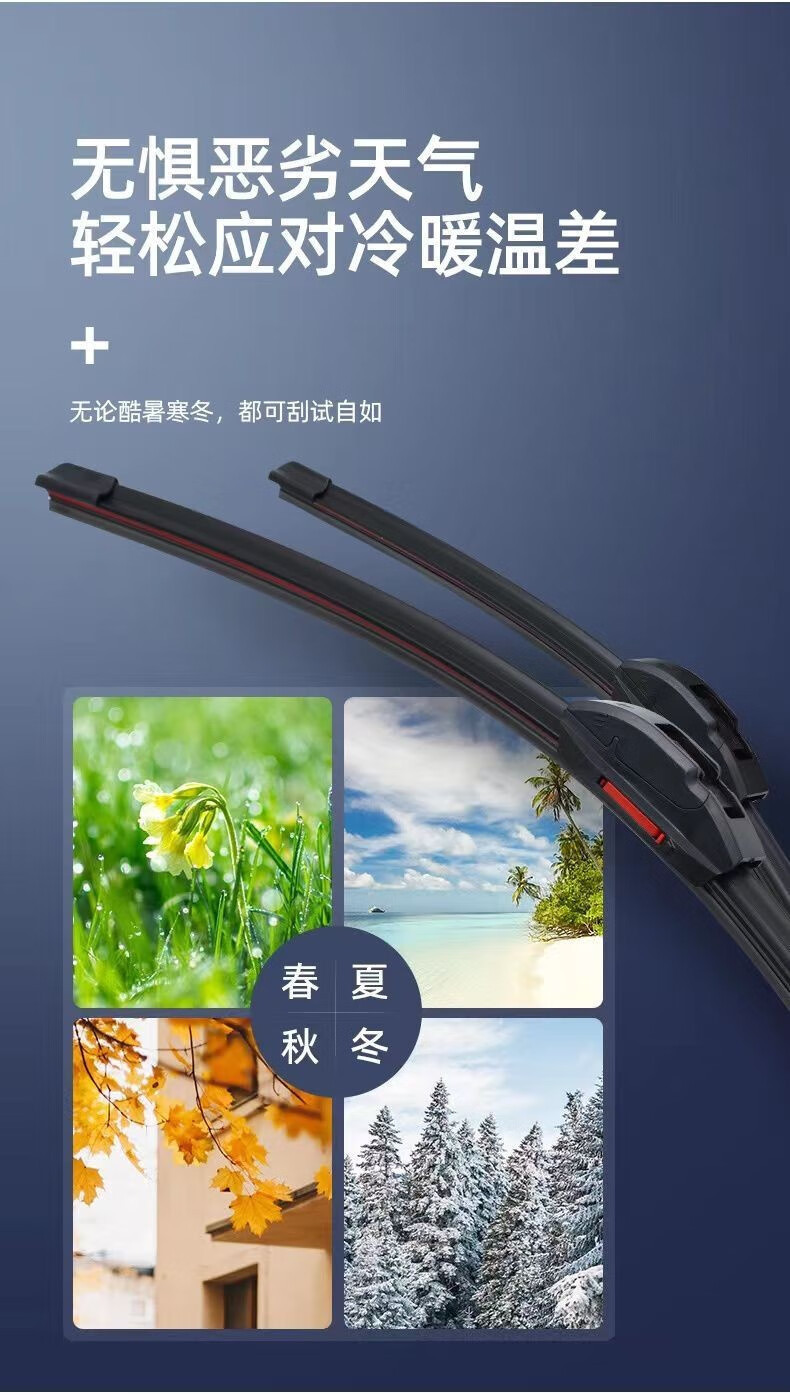 Suitable for Honda Xrv Boneless Silent Upgrade Wiper High-Definition Double-Layer Rubber Strip Wiper Blade Honda Xr