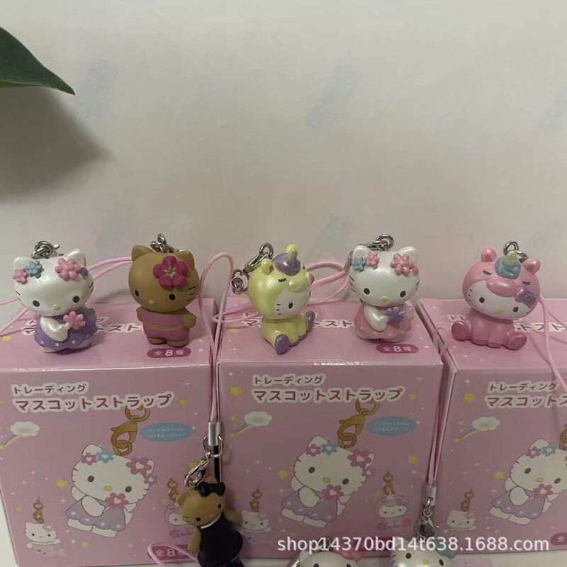 萌猫系列挂件迷你版小号美人鱼 8款kt猫钥匙扣卡纸玩偶公仔装饰|undefined