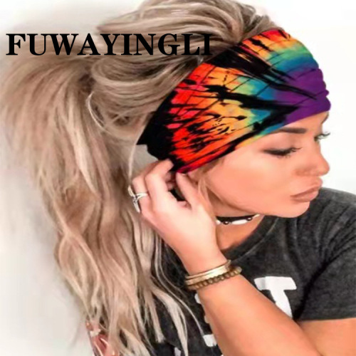 Headscarf for Women - Summer New Yoga Sports Headband, Sun Protection, Printed, Breathable, Shower Proof, Outdoor Headband