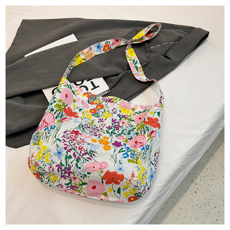 Hanfeng Fashion Große Kapazität Handtasche Schulter Freizeit Shopping Frische Fragmentierte Blume Einkaufstasche, Luxus Unterarm Tasche_voghion.com