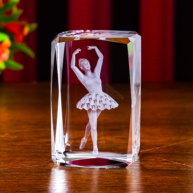 Escultura interior de cristal Serie de animales 3D Estatua de Buda de cristal Modelo de edificio de cristal Decoración del hogar Recuerdos de viaje Suministro transfronterizo