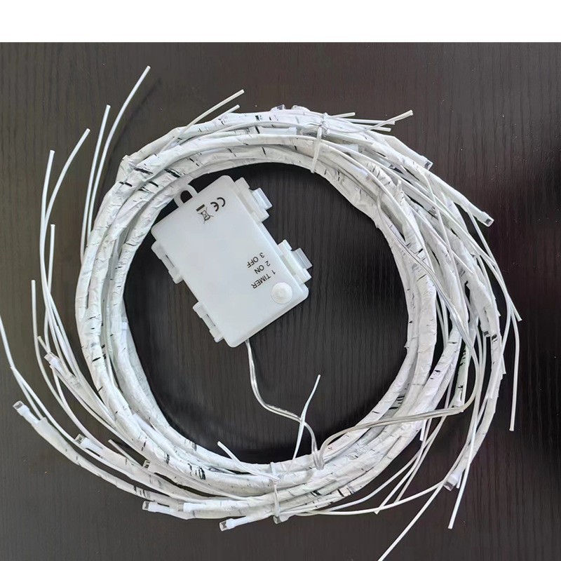 Caja de batería blanca cálida de 48 luces