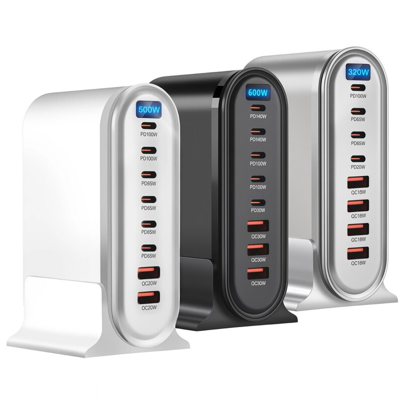 The new 500W gallium nitride charger cross-border for multi-function desktop charger multi-port fast charging factory outlet