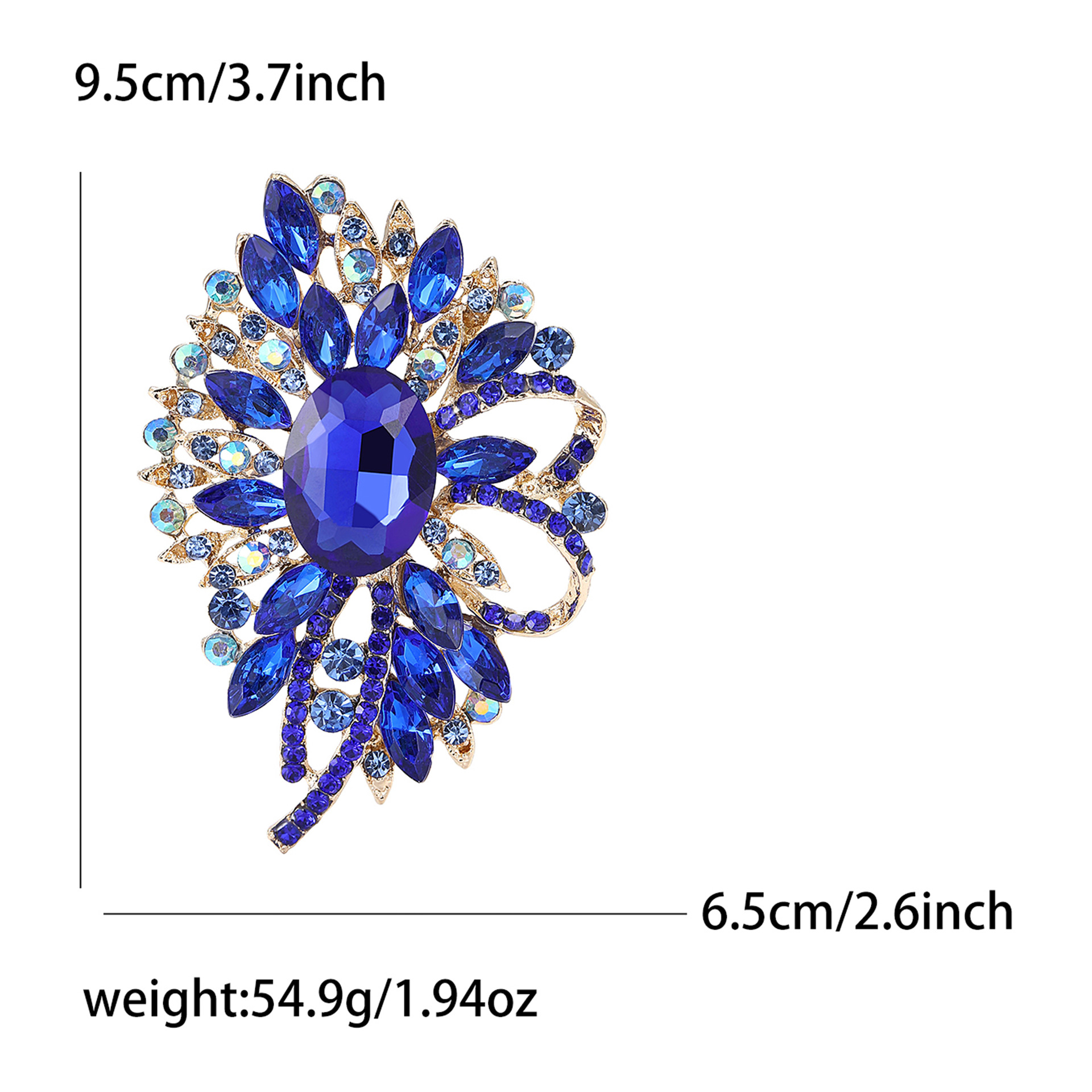 Broche vintage para mujer con perlas cristales y esmalte_voghion.com