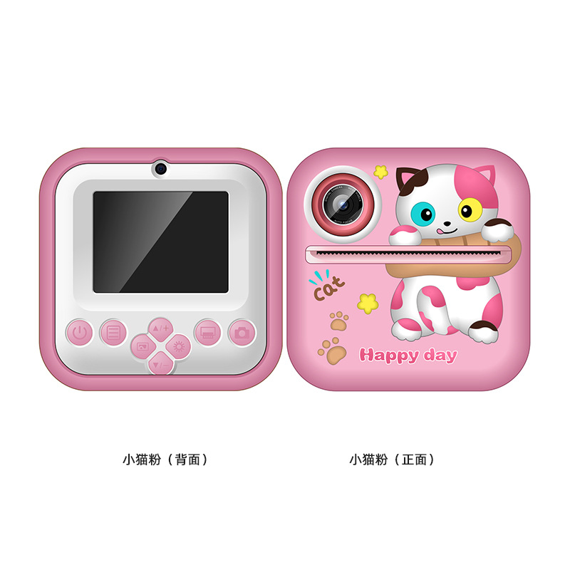 Cámara de gato Rosa + 1 rollo de papel de impresión