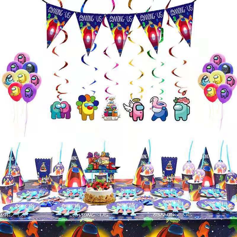 Blue and Black Werewolf Theme Birthday Party Decoration Supplies Scene Layout Pattern Decoration Holiday Banner Flag Set
