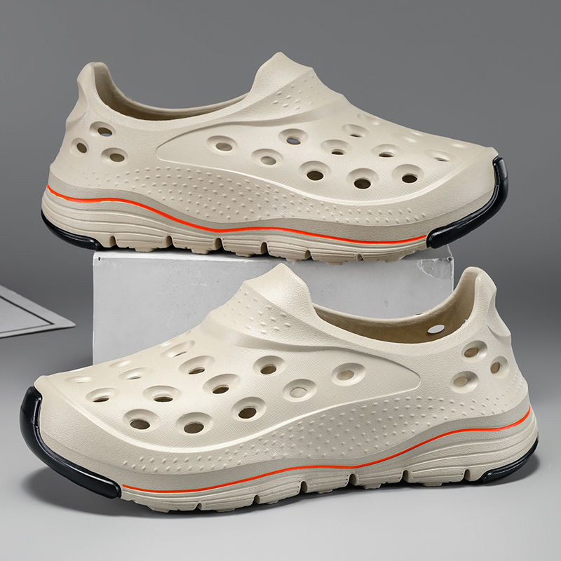 [Factory direct supply] hole shoes men's and women's breathable fashionable simple non-slip deodorant wear-resistant EVA soft bottom beach shoes