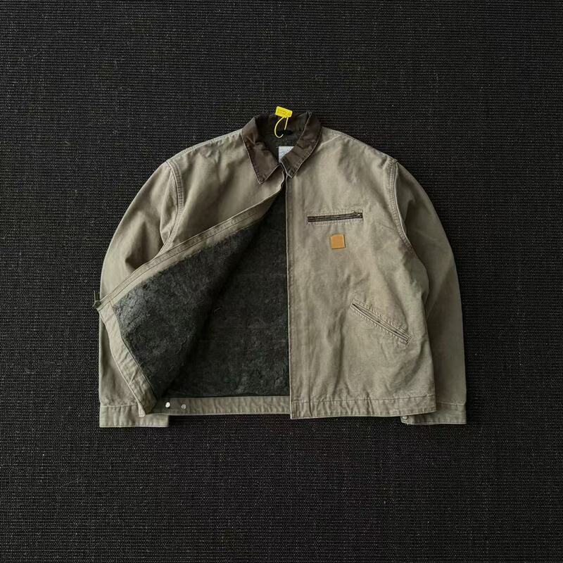 Heavy Weight J97 American Heavy Wash Autum Short Wide Pattern Detroit Jacket Workwear Zipper Cleanfit Jacket