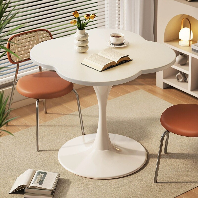 Cream-Colored Dining Table, Home Sofa Side Table, Small Round Table for Balcony, Small Coffee Table for Guesthouses, Milk Tea Shops, and Coffee Shops Cream-Colored Dining Table, Home Sofa Side Table, Small Round Table for Balcony, Small Coffee Table for Guesthouses, Milk Tea Shops, and Coffee Shops