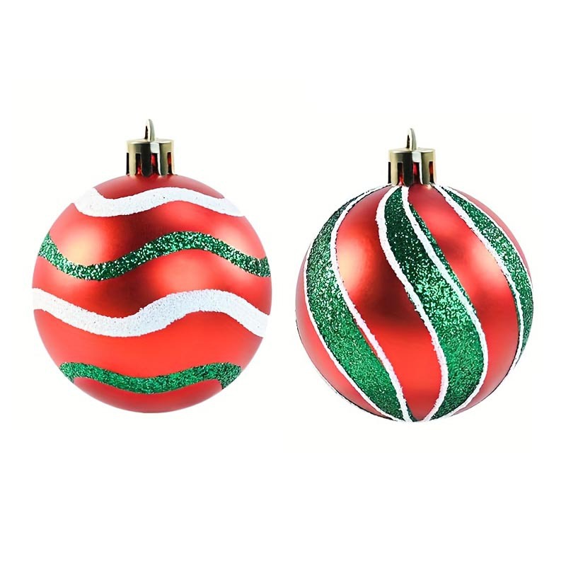 Bola de Navidad transfronteriza Juego de 30 bolas de Navidad pintadas de plástico Juego de Navidad Árbol de Navidad Decoración de ambiente festivo