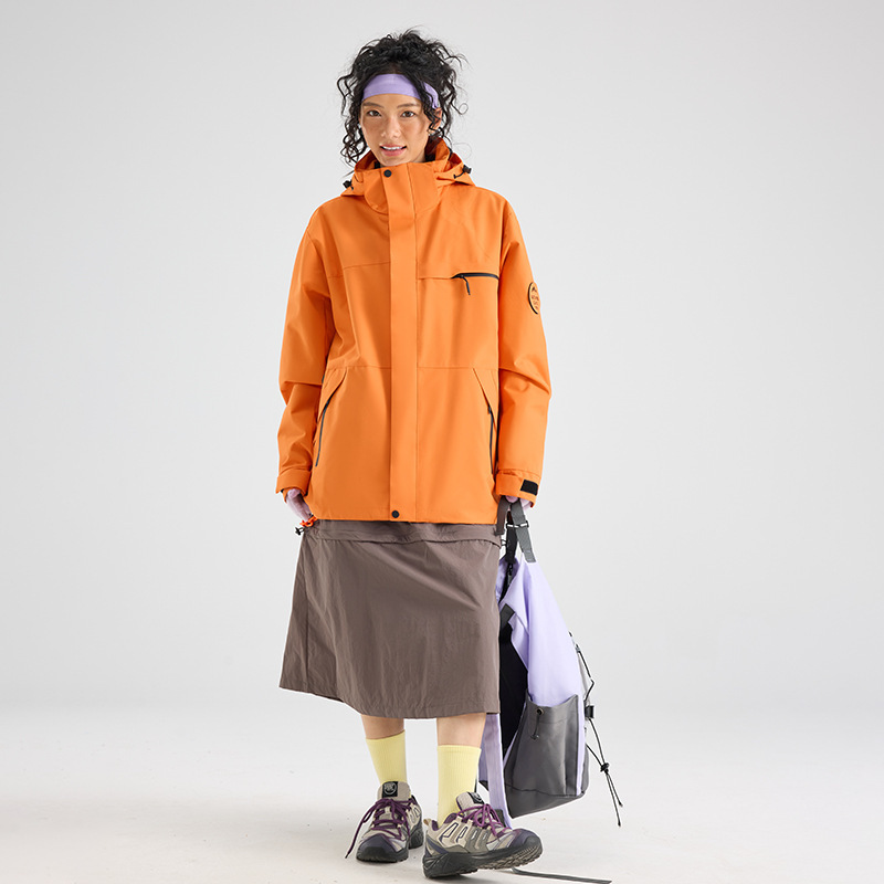 骆坨同款平替户外登山冲锋衣外套徒步男女抓绒可拆卸防风防水百搭|undefined