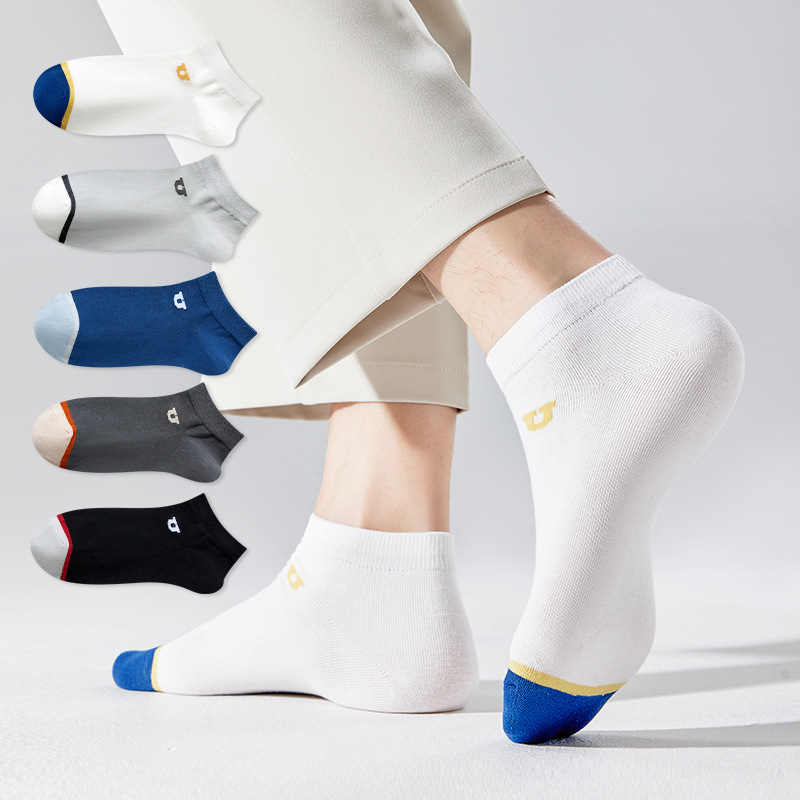 Calcetines de los hombres de primavera y verano bajo-top de corte bajo calcetines de tobillo cortos desodorante absorbente de sudor de los hombres de moda calcetines Zhuji lote de la industria