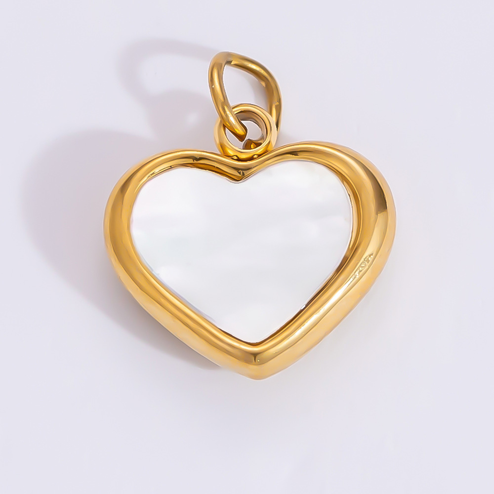 1 Piece Set 4.29*24.15mm 304 Stainless Steel Zircon PVD Coated Real Gold Plated Heart Shape Flower Butterfly Polished Pendant DIY Jewelry Accessories display picture 23
