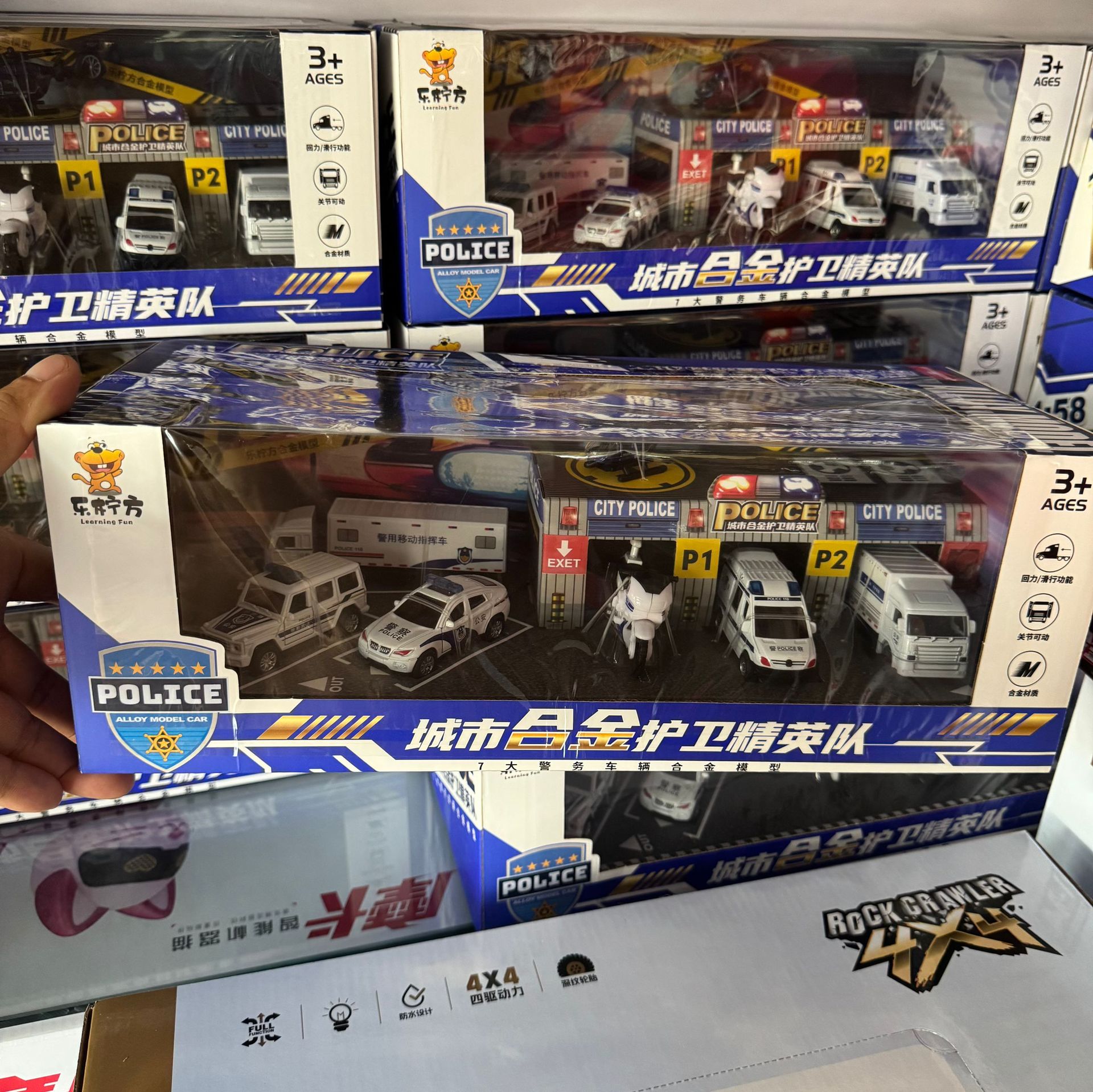 Lelengfang Kidsren's Alloy Pull-Back Car Model Engineering Vehicle Police Car Fire Military Vehicle Car Toy for Boys and Girls