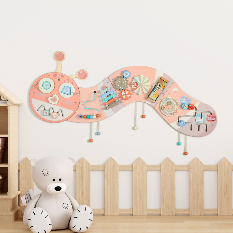 Medición de la altura de los niños jirafa decoración de la pared de la familia de los niños Juego de pared multifunción Bola de bolas de juguete