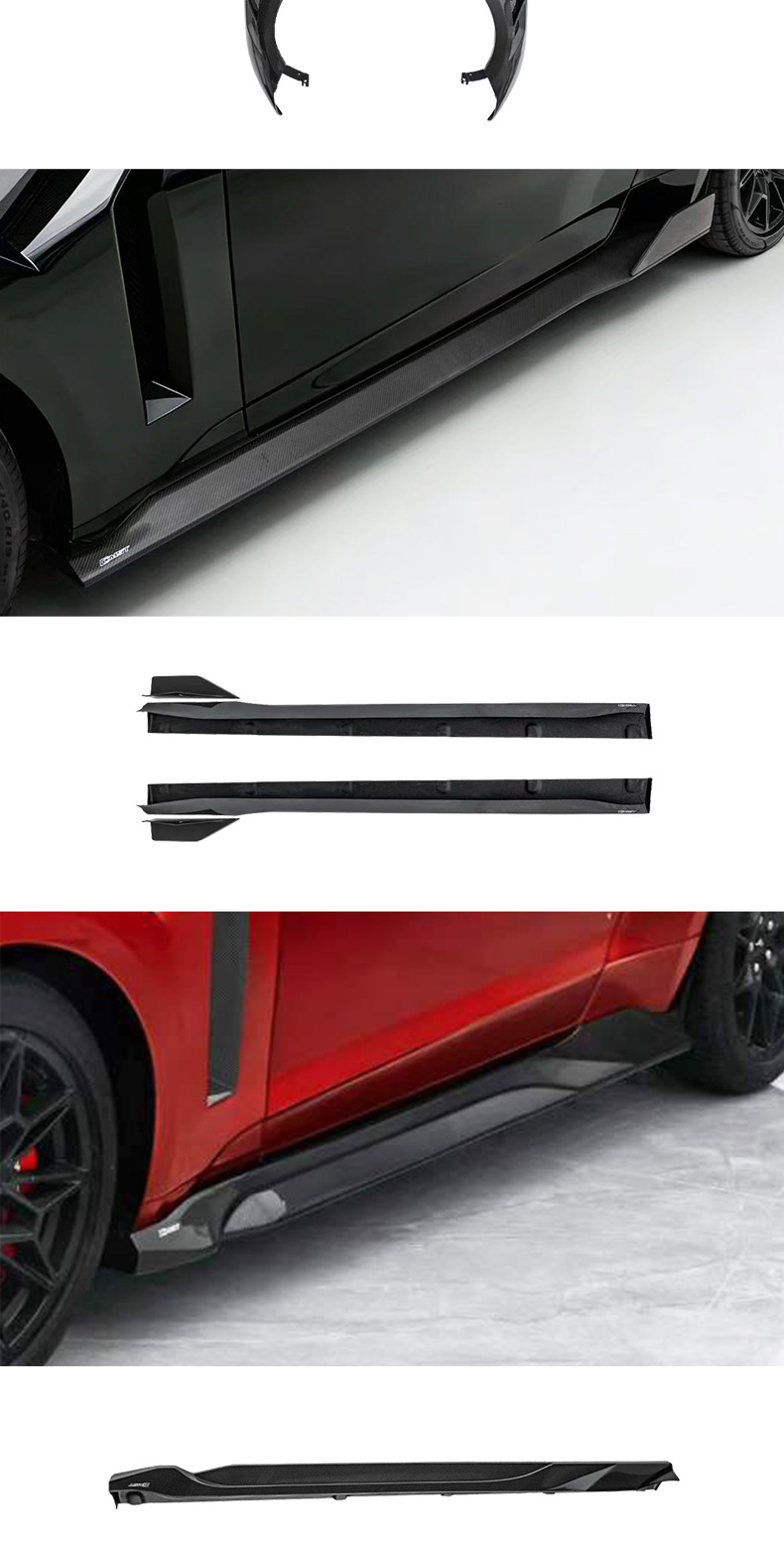 Suitable for Ford Mustang modifications: CMST carbon fiber front splitter, rear lip, side skirts, wind deflectors, hood, and fender flares