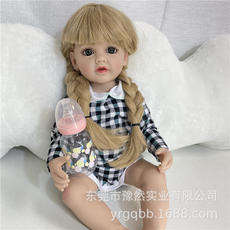 55厘米仿真搪胶娃娃22寸重生婴儿娃娃外贸玩具玩偶批发一件代发|ru