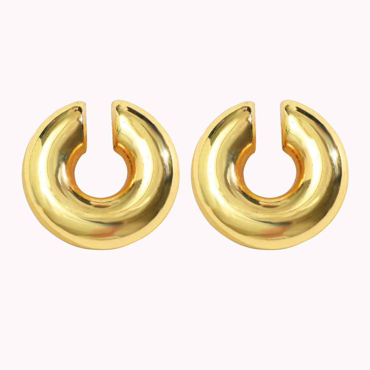 8g Weight Alloy Ear Needle Material Ear Cuffs Classification 1 Pair Quantity Casual Occasion Alloy Material C Shape Pattern Women's Gender Cute Style 1 Pair Cute C Shape Alloy Ear Cuffs 1