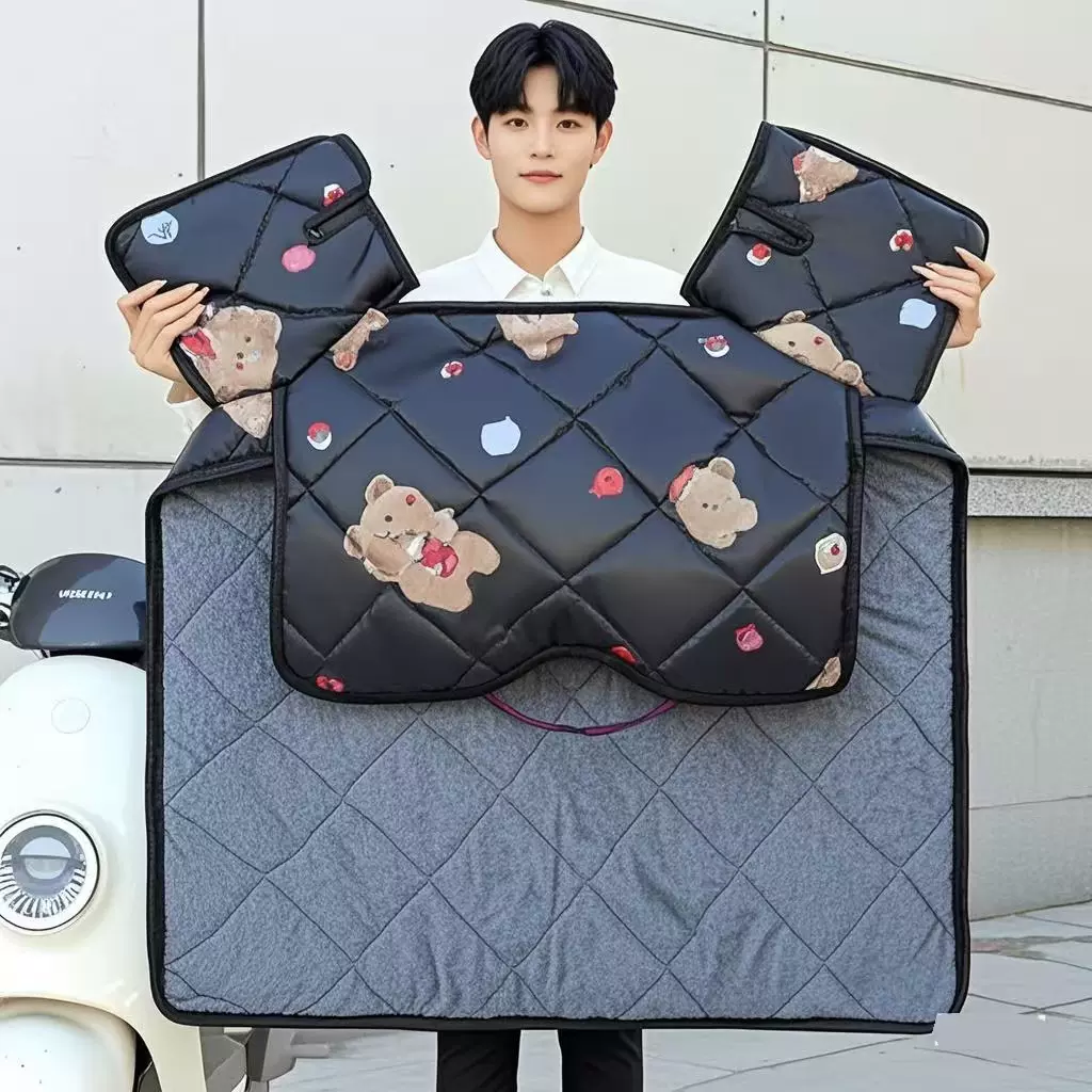 挡风被冬季加厚加绒电动车电瓶车防寒保暖秋冬新款摩托车电车挡风