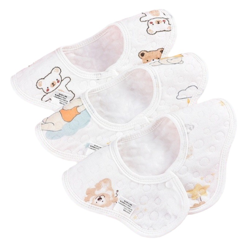 Baberos para recién nacidos, niños y niñas, almohadillas anti-vómito, baberos impermeables, toallas de saliva de algodón puro para proteger el vientre