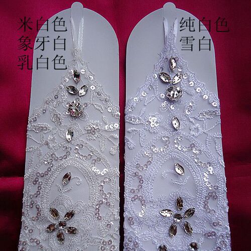 G9505M7I supplies bridal gloves wholesale bridal dress gloves lace straps hook fingers missing fingers diamond jewelry