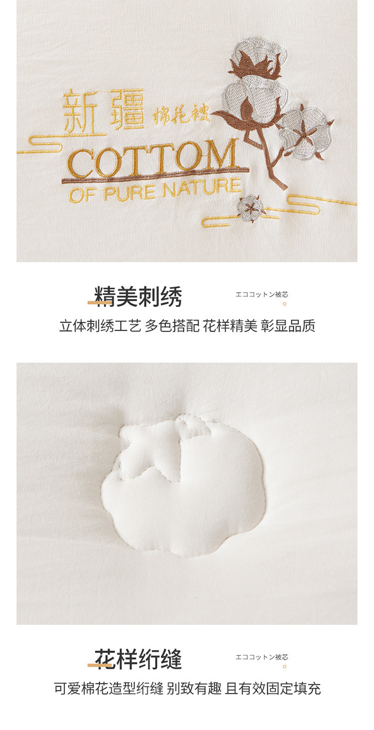 迹添雅 100%棉花被子亲肤水洗棉冬被芯春秋被