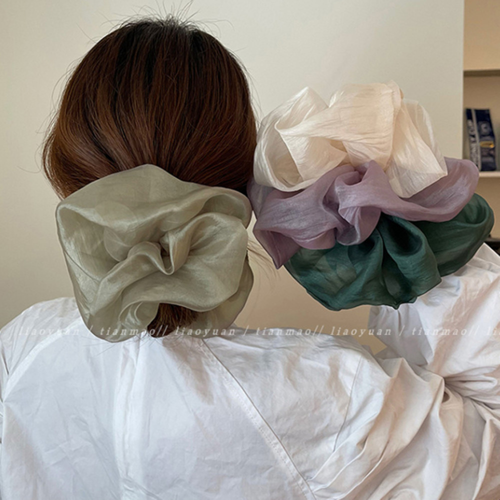 Nubes flotantes ~ Coraje grueso simple, lazo para el cabello, cuerda para la cabeza, sentido avanzado femenino, nueva cabeza de bola, goma, temperamento, cuerda para el cabello de cola de caballo