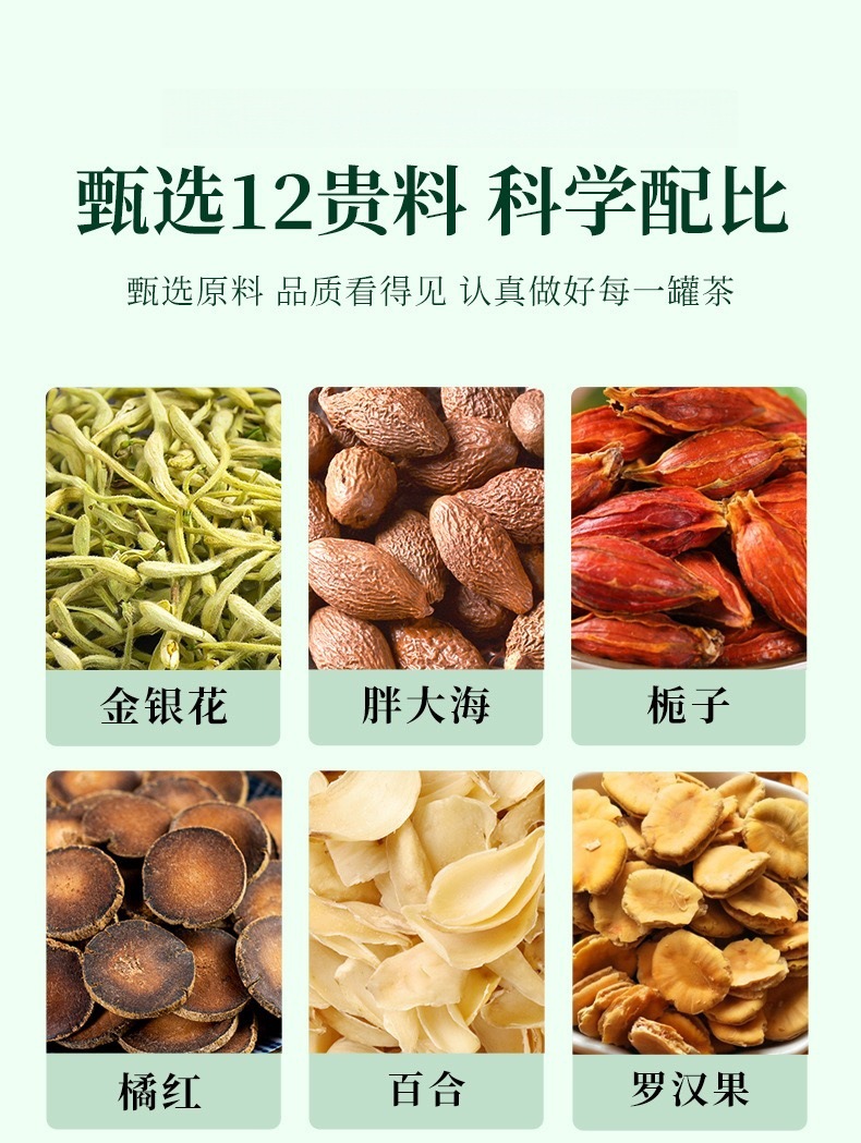 Pang Da Hai Ju Hong Zhi Zi Herbal Tea Blend 450g Daily Wellness Infusion with Luo Han Guo and Jue Ming Zi preparation