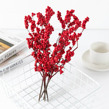 仿真红果发财果子批发 年宵花福桶家居装饰冬青果相思豆装扮