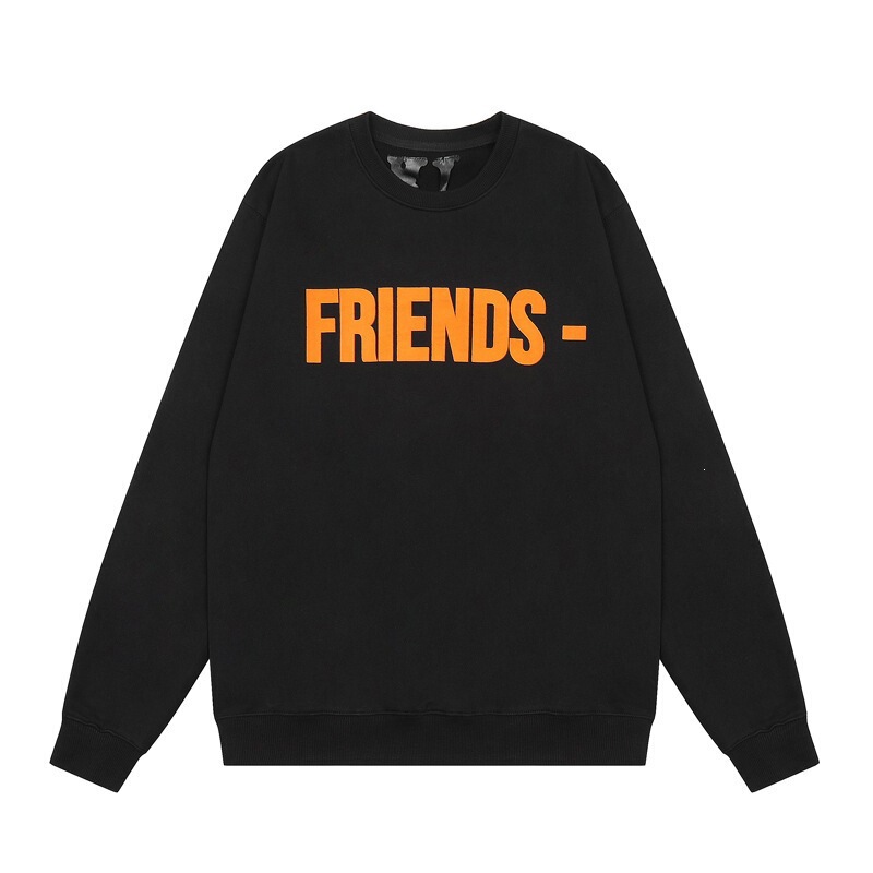 American Trendy Brand Vlone Fast Large V-Neck Pullover Sweatshirt Autumn and Winter Men's High Street Loose Long-Sleeved Women's Top