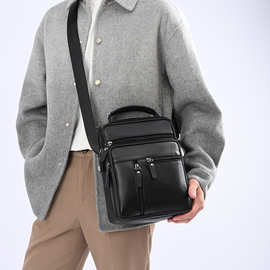 男士休闲牛皮背包新款手提单肩男款商务斜挎包真皮韩版大容量批发