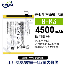 B-K3适用于VIVO Y9s/V1945A/V1945T/S1 Pro/1920_20手机电池批发