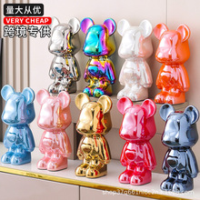 网红暴力熊摆件爱心熊存钱罐家居客厅酒柜电视柜装饰乔迁新居礼品