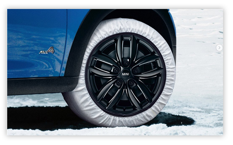 Bohu Manufacturer Winter Tire Anti-Slip Socks Snow Tire Protection Mesh Fiber Water Permeable Silent Tightening Tire Cover