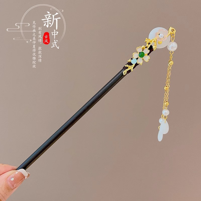 Estilo antiguo borla Flor horquilla de las mujeres nuevo estilo chino de alta calidad accesorios para el cabello Hanfu tocado horquilla paso sacudida updo horquilla para el cabello