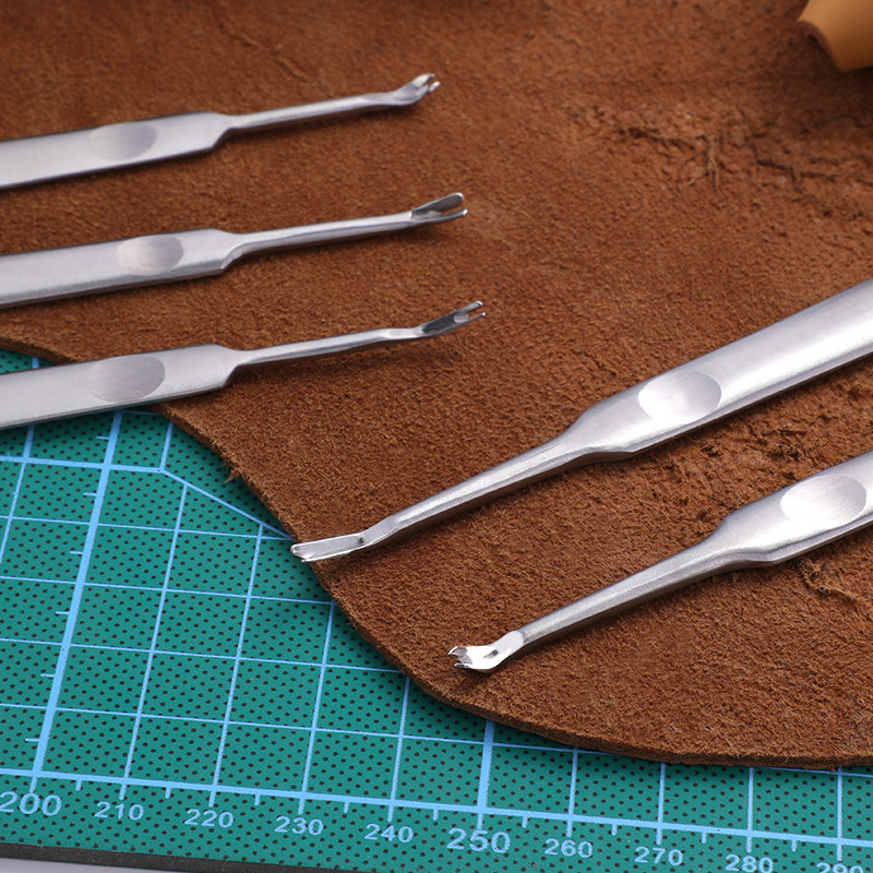 Dispositivo de ranurado simple de metal Dispositivo de recorte Dispositivo de ranurado dispositivo de corte en forma de U en forma de V herramienta de Arte de cuero DIY