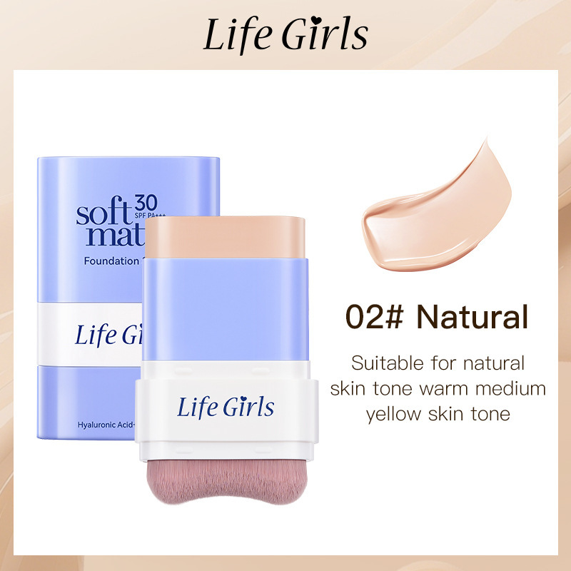 Life Girls Softmatte Foundation Stick concealer base para dos cabezas comercio exterior transfronterizo