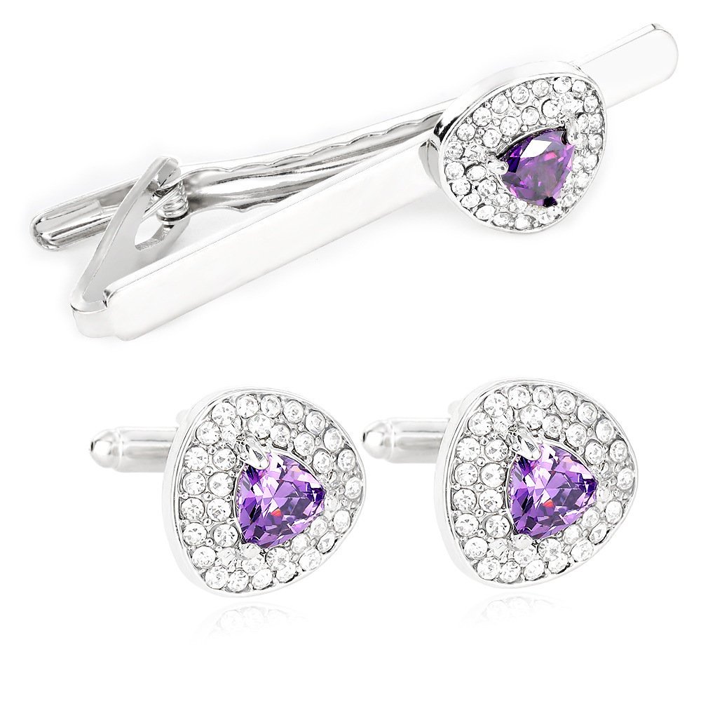 Sada manžetových knoflíčků a spony na kravatu pro košili_voghion.com