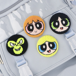 Anime Girl Tinplate Round Plush Badge Brooch Backpack Jewelry Creative Pendant Bar Badge Ready for Sale