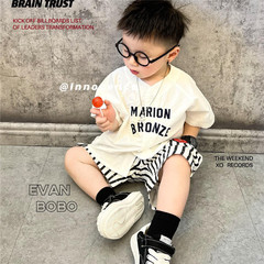 Children's short-sleeved shirts 2024 boys summer thin Korean style style lapel loose casual tops trendy shirts
