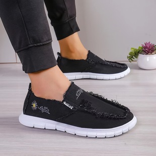 Men's Canvas Shoes 2025 New Work Men's Shoes One-Leg Washed High-End Casual Old Beijing Cloth Shoes for Men