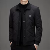 Down jacket, elite extra‑thick leisure jacket, black, sizes M/170–4XL/195