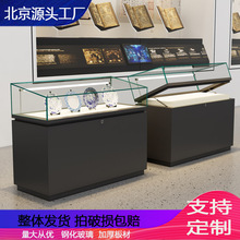 定制博物馆液压展示柜收藏纪念馆展柜古董陈列柜文物字画玻璃柜台