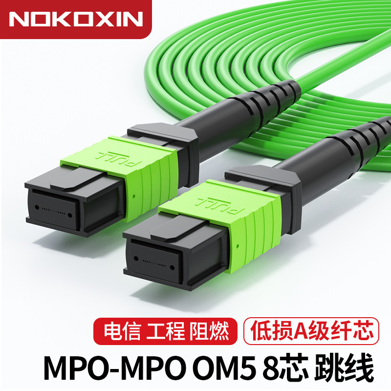 Mpo/Mpt Fiber Optic Patch Cord 10g 8/12/24 Core Om5 Multimode 40/100/200g Data Core Connection Cable